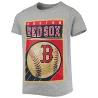 Tineret Heathered Gri Boston Red Deci Echipa De Baseball Card T-Shirt