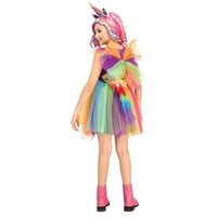 Fete Curcubeu Unicorn Halloween Costum Set, Multi-Color, Fun World