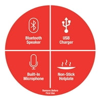 Halbă mai cald Bluetooth Difuzor microfon USB roșu