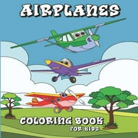 Carte de colorat avioane pentru copii: activități distractive și educative de colorat pe o singură față pentru fete, băieți, adolescenți.