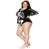 Body de Halloween cu schelet pentru femei, Mod de a sărbători, Dimensiune 2XL