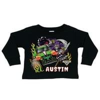 Personalizat Monster Jam Grave Digger Toddler Maneca Lunga Tee