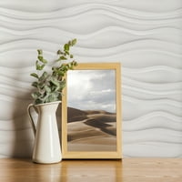 Innovera D panouri de perete centralizate din PVC 3D, Dunes White, 24 24