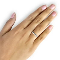 JewelersClub inele cu diamante pentru femei-0. Carate negru diamant inel Bijuterii - Sterling argint benzi pentru femei -- Inel