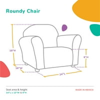 Scaun pentru copii Keet Roundy Microsuede, culori Multiple