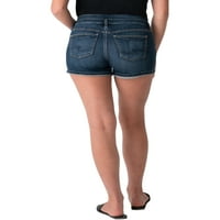 Silver Jeans Co. Pantaloni scurți Suki Mid Rise pentru femei, dimensiuni talie 24-36