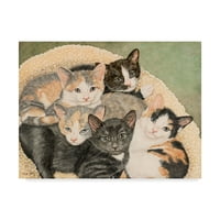 Marcă comercială Artă Plastică 'Gracies Kittens' Canvas Art de Jan Benz