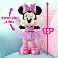 Disney Junior Minnie Mouse cântă și dansează fluture balerină lumini și sunete pluș, cântă la fel ca un fluture