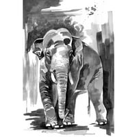Marmont Hill elefantul asiatic de Rachel Byler pictură imprimată pe pânză înfășurată