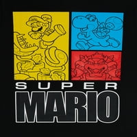 Tricouri grafice Super Mario Boys cu mâneci scurte, pachet 2, mărimi XS-XXL