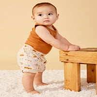 Little Star Organic Baby Boys 5pk Body Fără mâneci, mărime nou-născut-luni