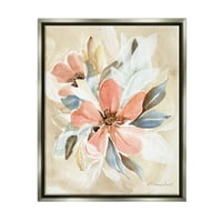 Stupell Roz Crin Florale Ciorchini Botanic & Floral Pictura Gri Floater Înrămate Arta Imprimare Perete Arta