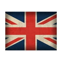 Marcă comercială Fine Art 'Regatul Unit al Marii Britanii Distressed Flag' Canvas Art de Red Atlas Designs