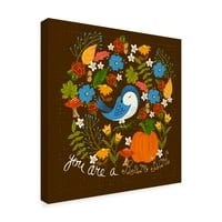 Marcă comercială Fine Art 'Autumn Bird' Canvas Art de Lisa Powell Braun