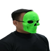 Halloween Catifea Craniu Masca Costum Accesoriu, Verde