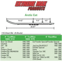 Extreme Ma Trail Ma 4 Bar De Uzură, Schi Arctic Cat Steel