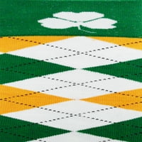 Sosete Rochie Argyle de Ziua Sfântului Patrick irlandez - Golful Donegal - Unise-mărime unică-mijlocul gambei