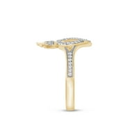 Imperial 1 8CT TDW diamant coroana inima inel în 10k Aur Galben