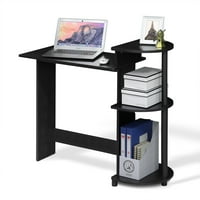Furinno birou Compact pentru Computer cu rafturi, Americano Black, 11181am BK