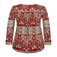 Femei Plus Dimensiune Topuri Paisley florale tunica Topuri V gât Swing tricouri bluze pentru femei