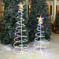 Timp de vacanță Light-up LED multicolor spirală brazi de Crăciun, lumini