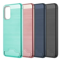 GALAXY S PLUS KARDCASE HYBRID DE PROTECȚIE 2-IN-CARD PENTRU A MERGE A 2-A GENERAȚIE CARD DE CREDIT CAZ CU PLACĂ DIN SPATE DE MĂTASE-TEAL