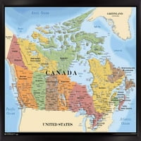 Hartă-Afiș De Perete Canada, 14.725 22.375