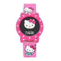 Hello Kitty unise pentru Copii Starea de spirit LCD ceas în roz-HK4060WM