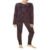 ClimateRight de Cuddl Duds femei și femei Plus Stretch Fleece cald lung lenjerie de top