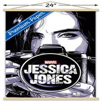 Marvel Comics TV-Jessica Jones-Poster de perete pentru cameră cu cadru Magnetic din lemn, 22.375 34