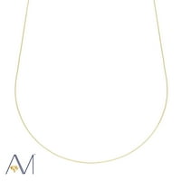 Colier cu lanț Bo din aur galben de 14k, 16 până la 24, cu fermoar de primăvară, pentru femei, Unisex