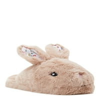 Wonder Nation Girls Fau Fur Bunny Scuff Papuci, Dimensiuni 13 1-6