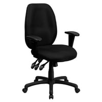 Mobilier Flash Rochelle High Back Negru Fabric multifuncțional ergonomic Executiv pivotant scaun de birou cu brațe reglabile