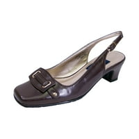 Annabelle femei lățime foarte largă închis pătrat Toe Impodobita Toe Cap Slingback maro 8