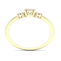 Imperial Gemstone 10k Galben Aur Oval tăiat etiopian Opal CT TW diamant femei Inel