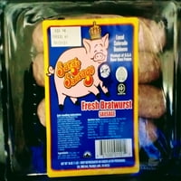 Cârnați Sara, Bratwurst de porc proaspăt, cârnați, 16oz