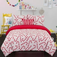 Zona Dvs. Candy Cane Flanel Imprimare Fular Set