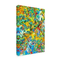Marcă comercială Fine Art 'Abstract Splatters Lovejoy 15' Canvas Art de Mark Lovejoy