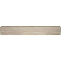 Ekena Millwork 4W 10H 10' L 3-fețe Riverwood Endurathane Fau lemn tavan grindă, alb spălate