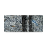 Marcă comercială Fine Art 'Autumn Blue Jay' Canvas Art de Ron Parker