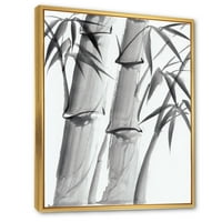 Designart 'Vintage alb-negru bambus IV' tradiționale înrămate panza arta de perete imprimare