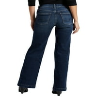 Silver Jeans Co. Femei Avery mare creștere pantaloni picior blugi, talie dimensiuni 24-36