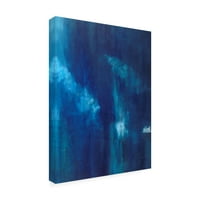 Suzanne Wilkins 'Azul Profundo Triptych III' arta pânzei