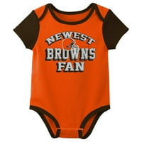 Cleveland Browns NB INF băiat 3pk Onesie 9K1N3FGVS 18M