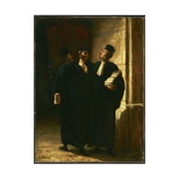 Marcă comercială Fine Art 'Three lawyers' Canvas Art de Daumier