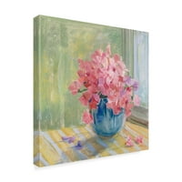 Marcă comercială Fine Art 'Pretty in Pink Floral' Canvas Art de Carol Rowan