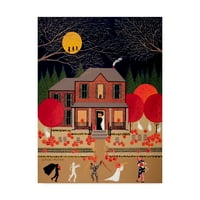 Marcă comercială Fine Art 'Halloween Home' Canvas Art de Anthony Kleem