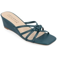 Journee Collection Femei Blayke Multi Curea Slip Pe Sandale Wedge