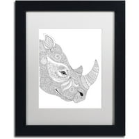Marcă comercială Fine Art 'Animals 10' Canvas Art de Hello Angel alb mat, cadru negru