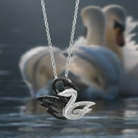 JewelersClub Diamond Swan colier pentru femei-Diamond Accent Swan colier cu . Sterling Silver coarda lanț-soția, prietena, dragoste